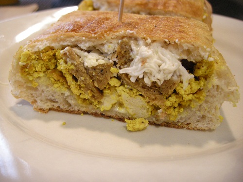 breakfast sandwich - vegan