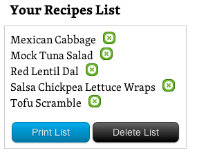 Example Shopping List