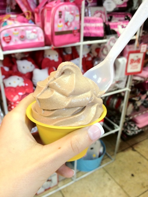 vegan mint chocolate soft serve ice cream