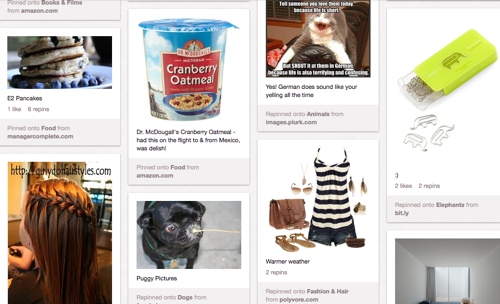 screen shot image of pins made in Pinterest by Happy Herbivore