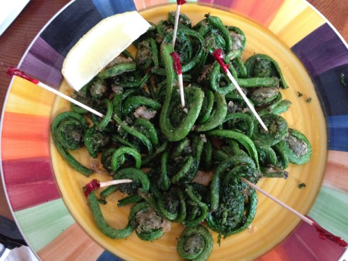 vegan fiddleheads